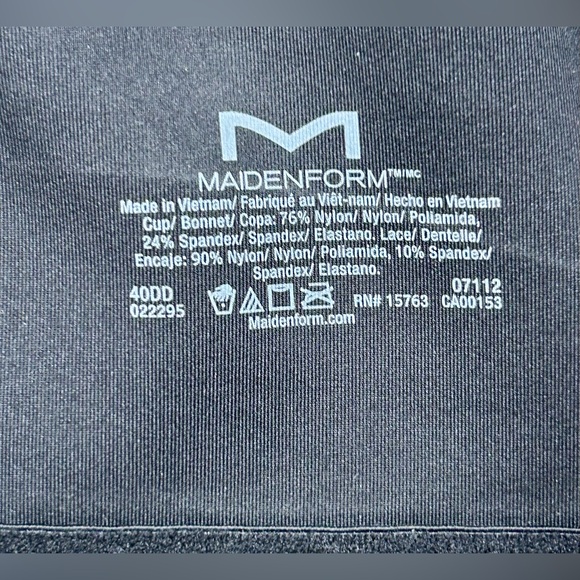 Avia Zip Up Sports High Intensity Full Coverage Bra Black Gray 38D - Picture 6 of 9